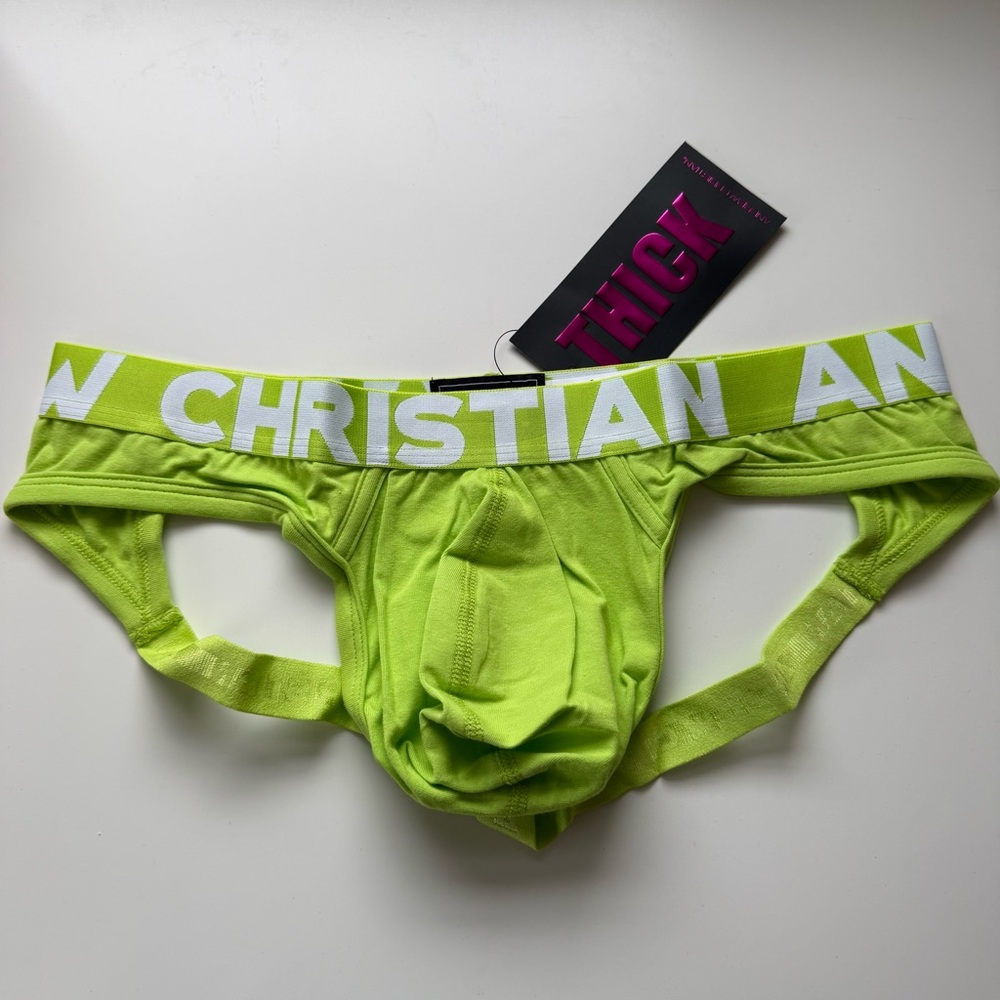 Andrew Christian jockstrap THICK green 31 32 33 34 35 36 37 38 gay queer NWT NEW